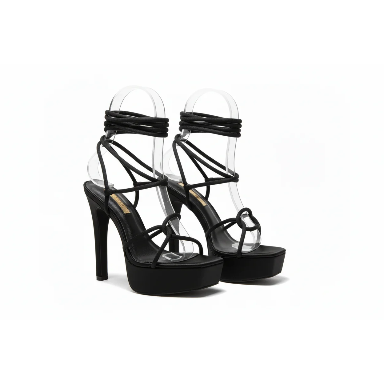 Chunky High Hell Lace-Up Shoes