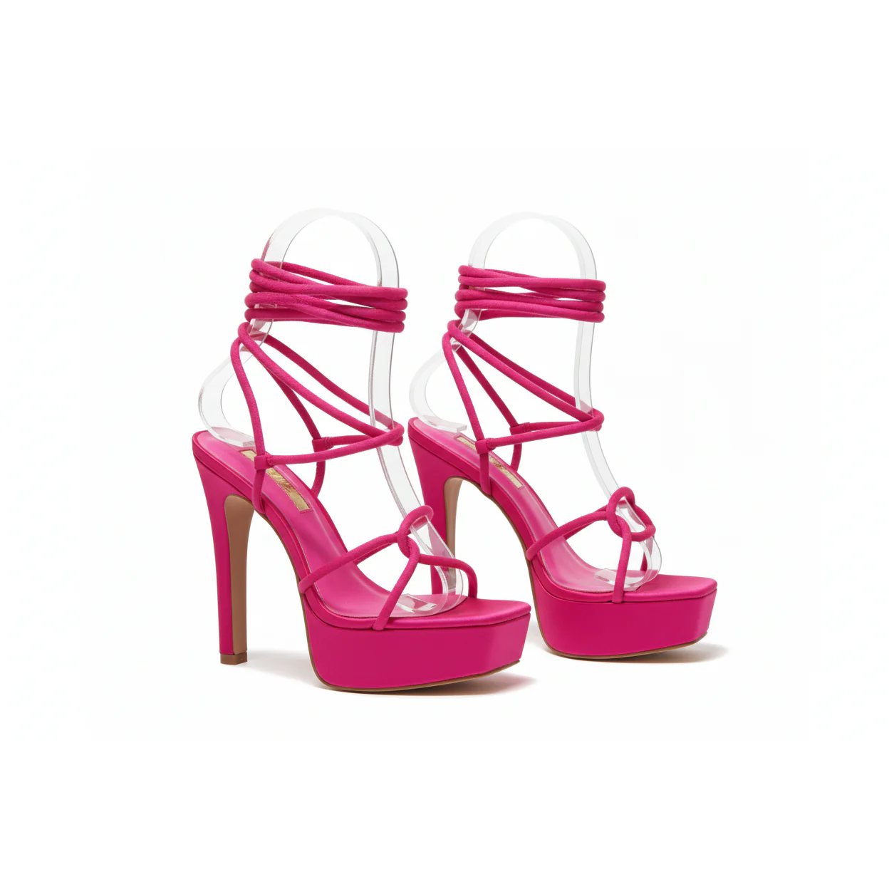 Chunky High Hell Lace-Up Shoes - Image 4