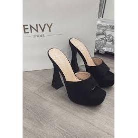 Chunky Platform Slip On High Heel Mules. - Image 6