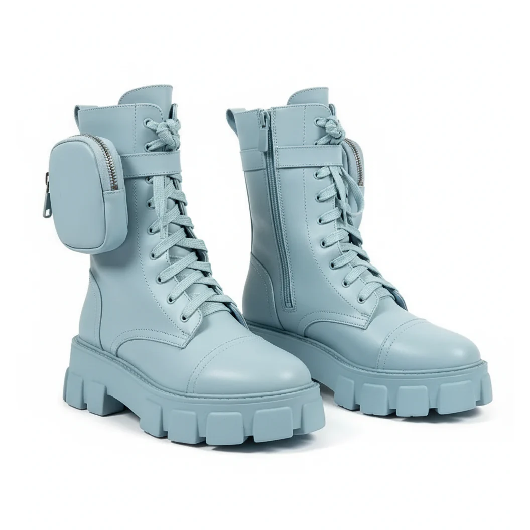 Chunky Pocket Platform Boots
