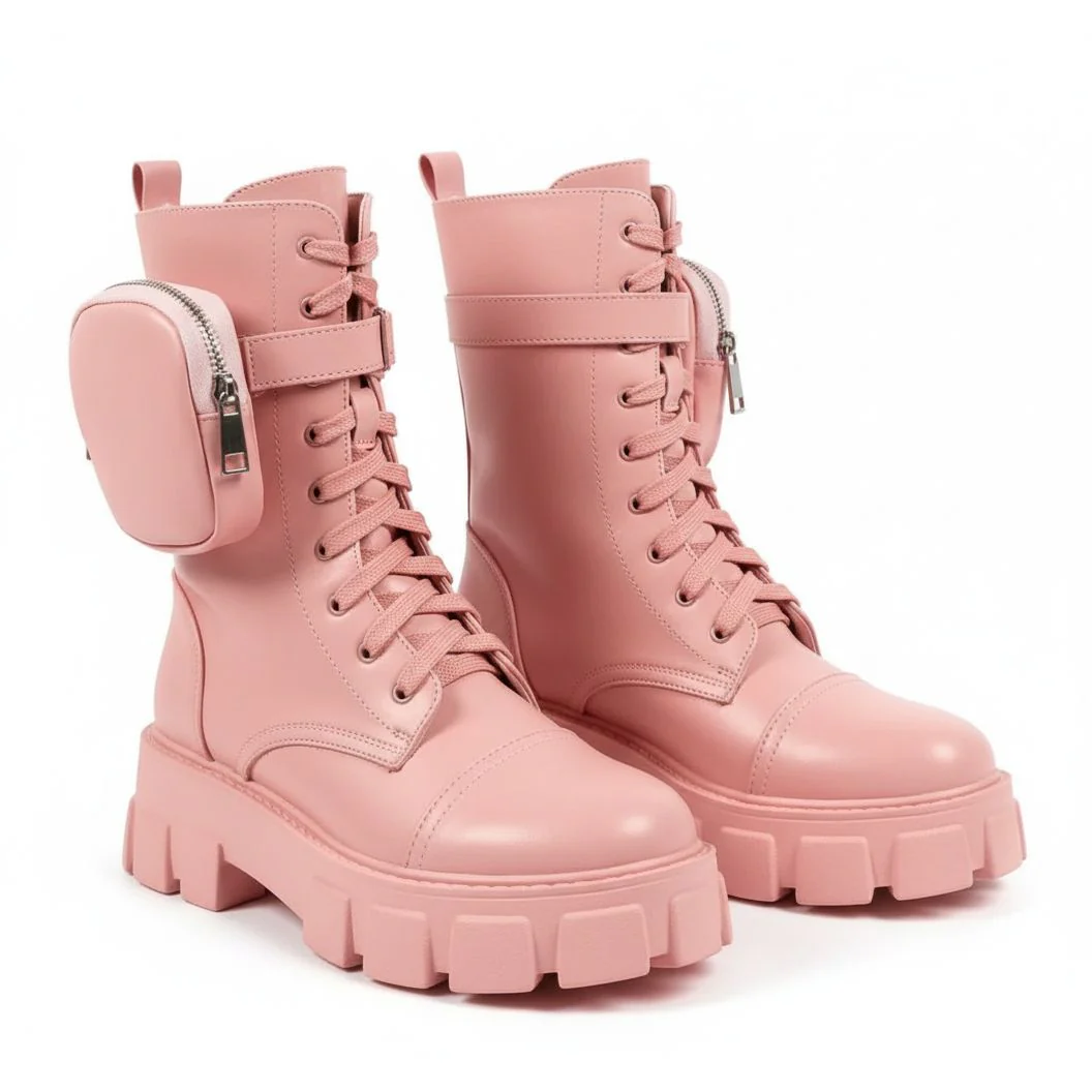 Chunky Pocket Platform Boots - Image 2