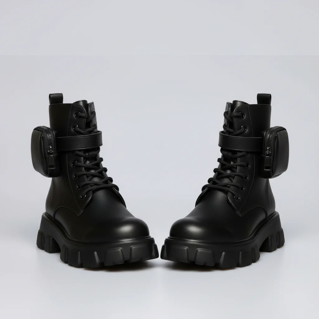 Chunky Pocket Platform Boots - Image 3