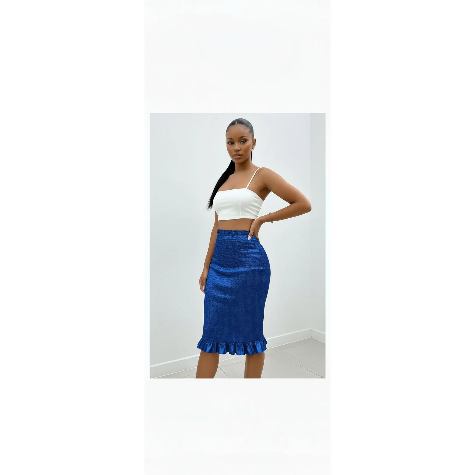 Sexy Ruffle Midi Skirt - Image 5