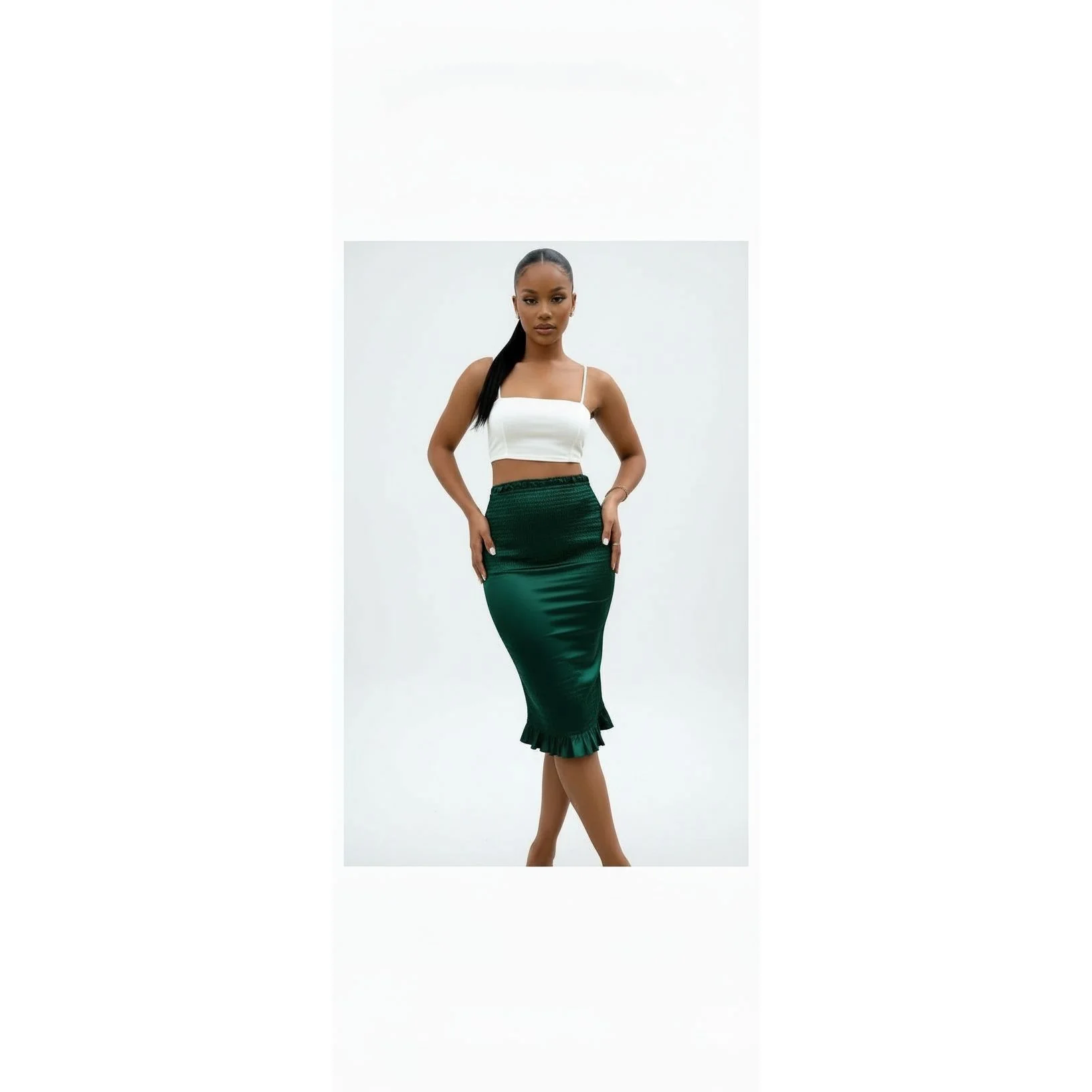 Sexy Ruffle Midi Skirt - Image 6