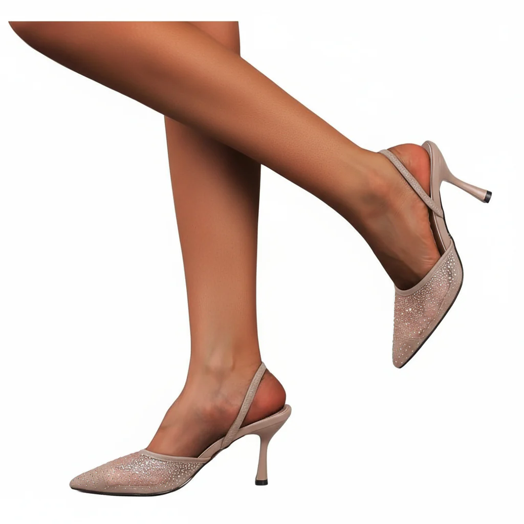 Classic Elegant Look With HAIF-closed shoe . - Image 4