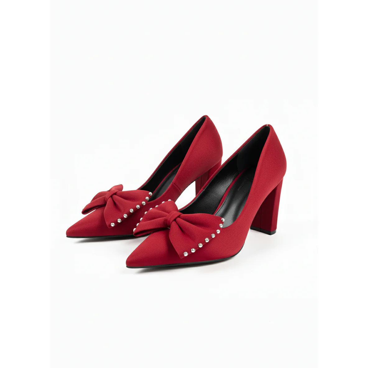 Bulk Heel Pointed Toe Pumps Stiletto High Heel Shoes - Image 2