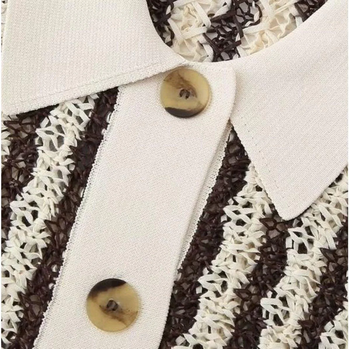 Classic Striped Knitted Polo Shirt. - Image 8