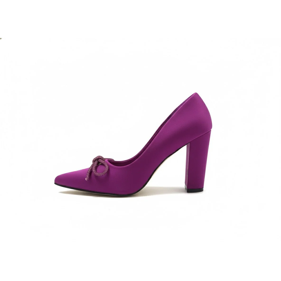 Classy Bowknot Thick High Heel