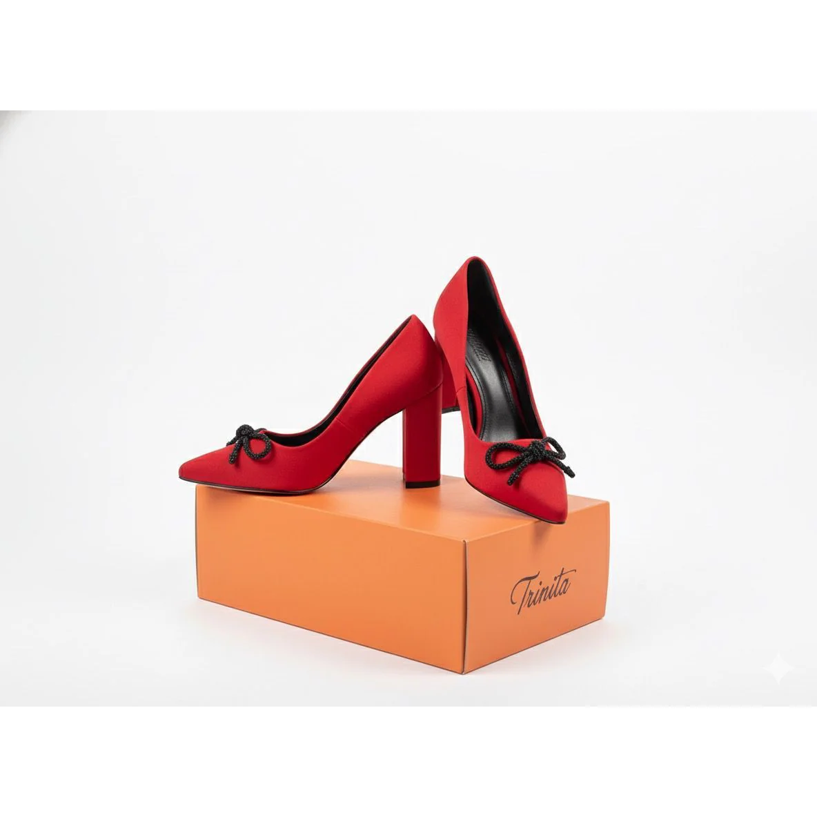 Classy Bowknot Thick High Heel - Image 3