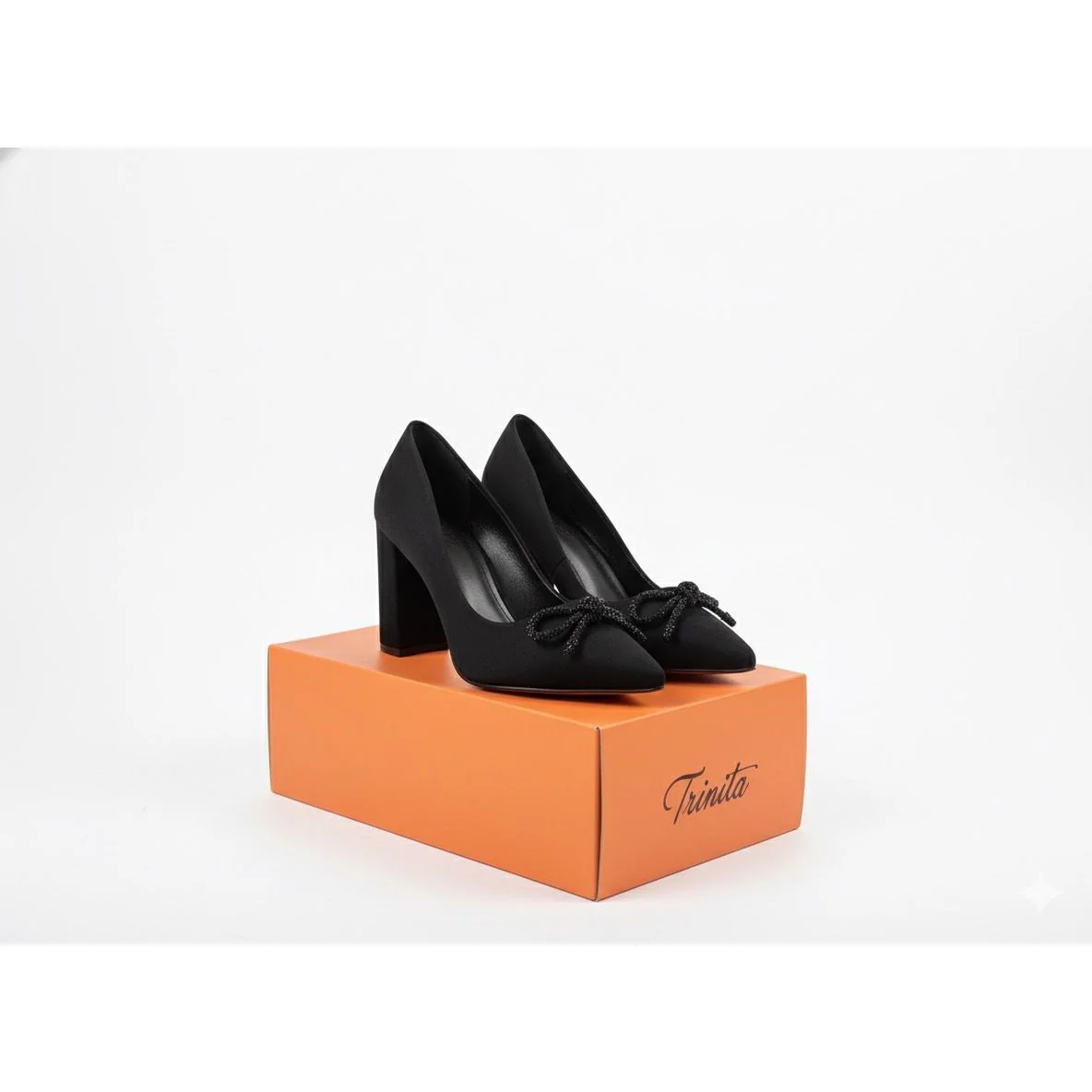 Classy Bowknot Thick High Heel - Image 4