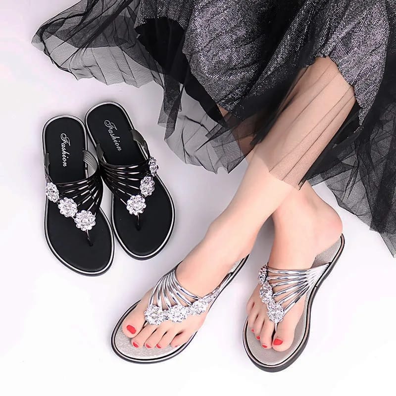 Classy Rose Flat Sandals - Image 5