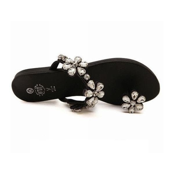 Clip Toe Rhinestone  Flat Sandals - Image 5
