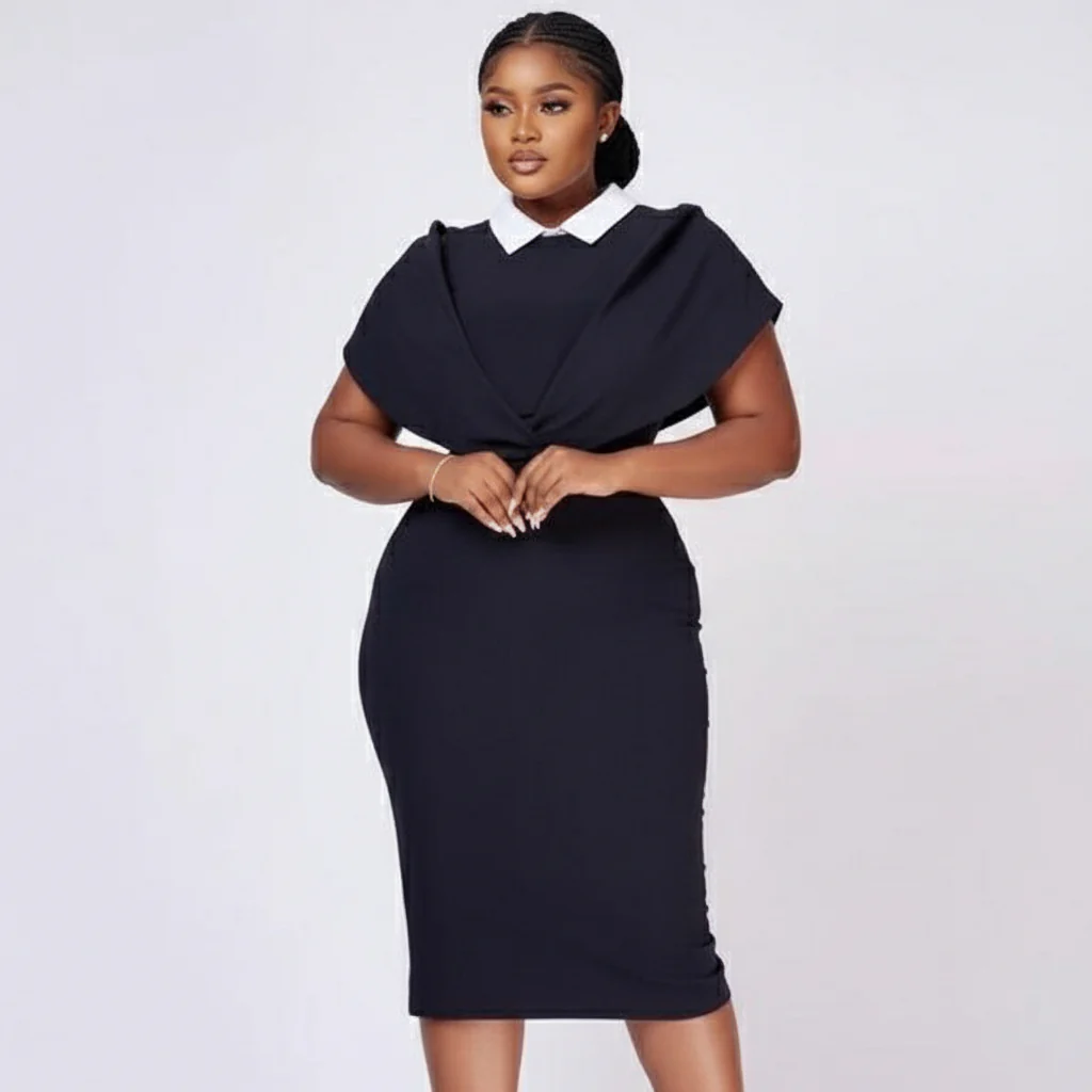 Collar Sleeveless Bodycon Dress