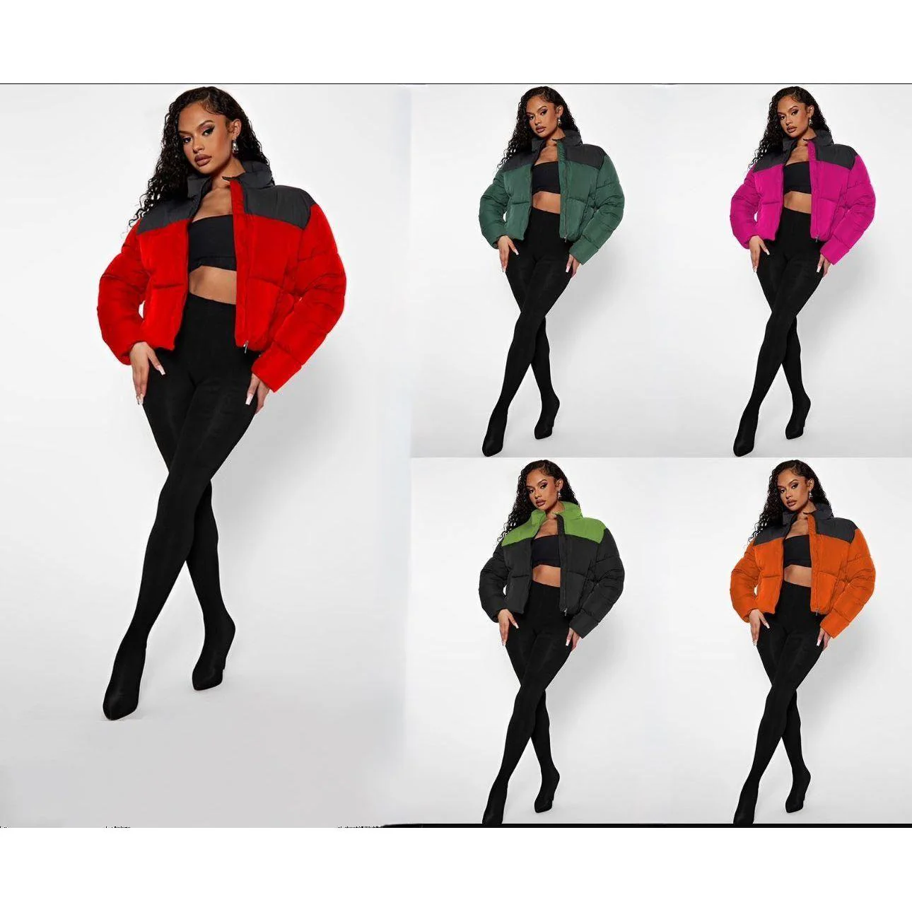 Colour Block Bomber Jacket - Image 4