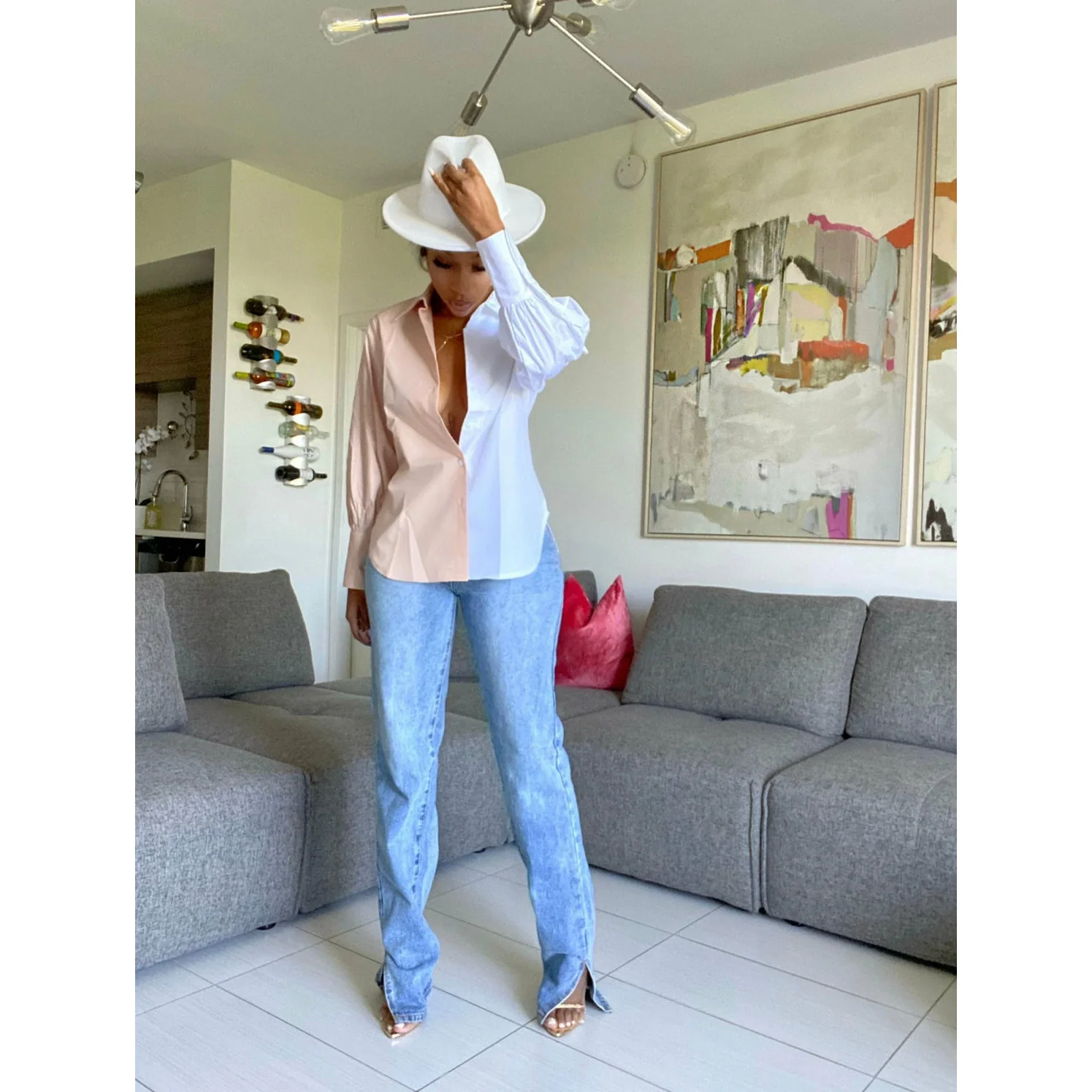 Color block long sleeve shirt - Image 5