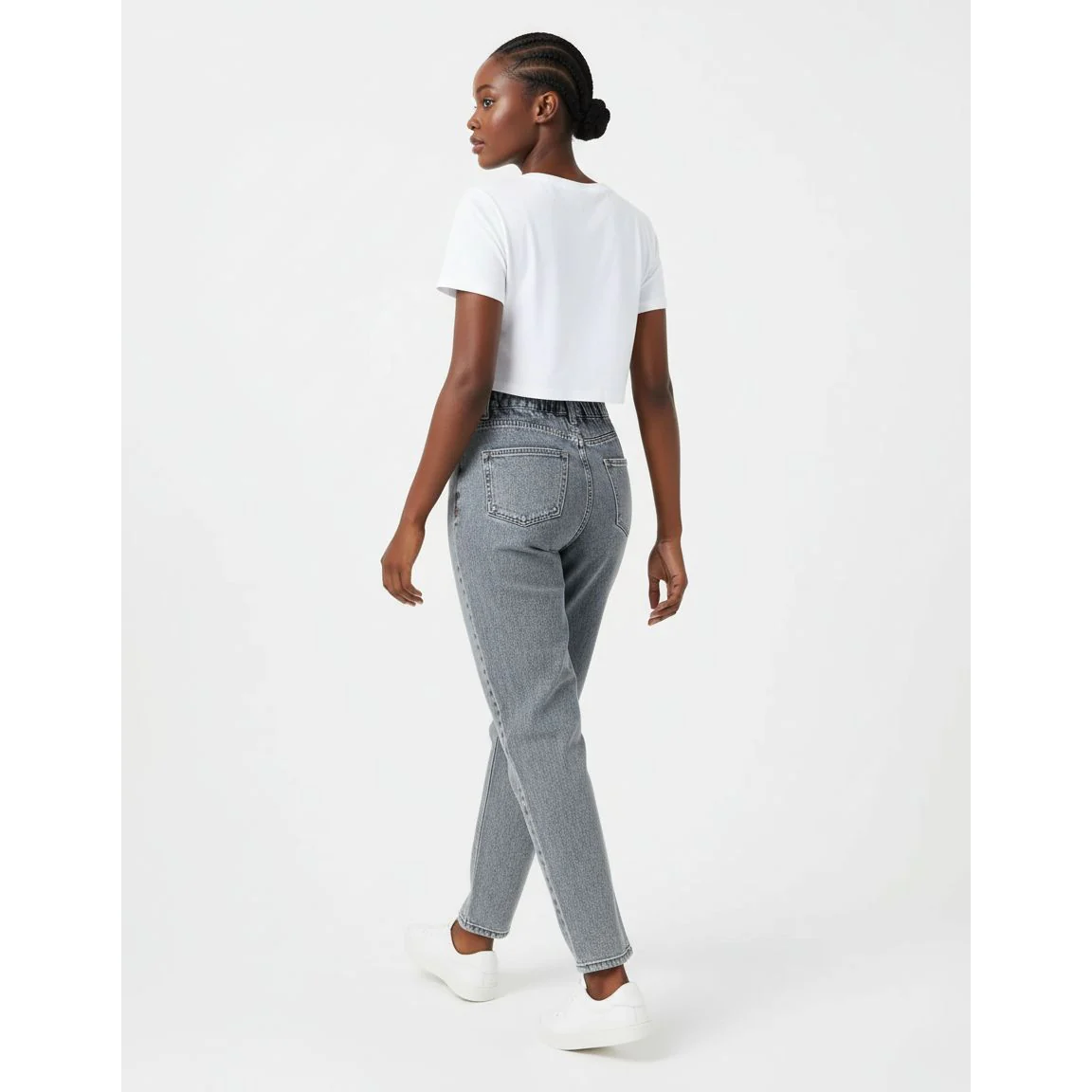 Comfort Fit High-Rise Elastic Waist Trousers - Image 2