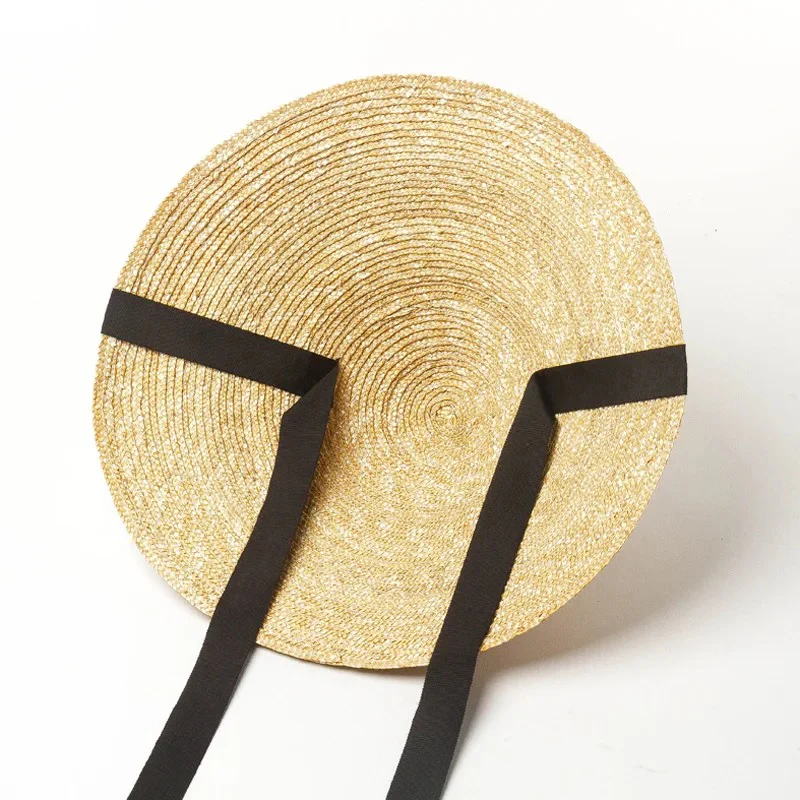 Conical Summer Wide Brim Straw Lace-up Straw Beach Hat - Image 4