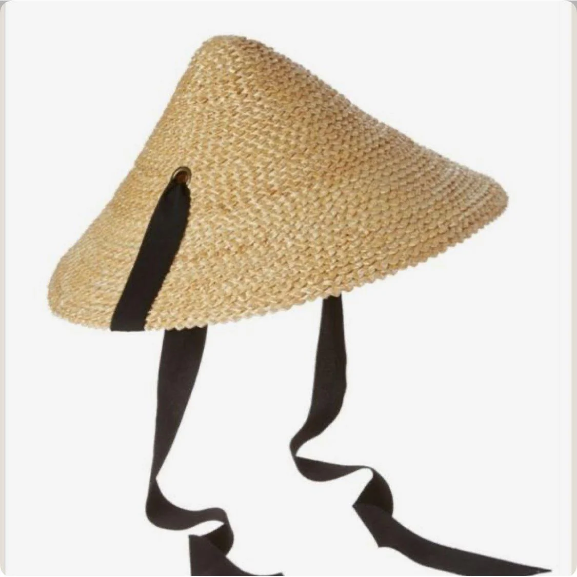 Conical Summer Wide Brim Straw Lace-up Straw Beach Hat - Image 7