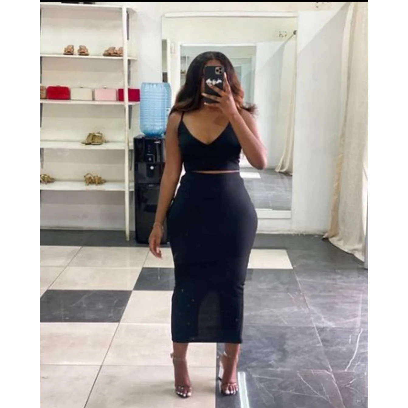 Deep V-Neck Sexy Two Piece Set  - Image 2