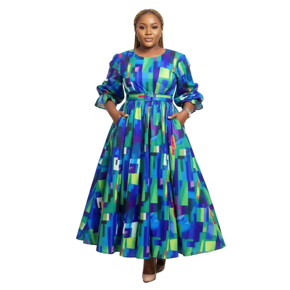 Multi-Color Floral Print Maxi Dress