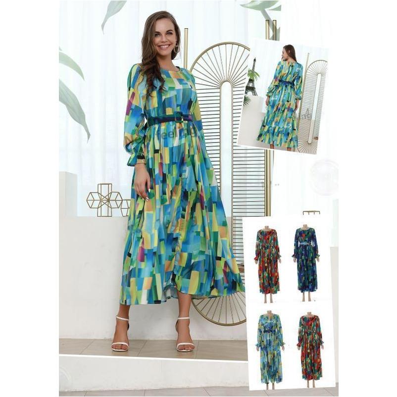 Multi-Color Floral Print Maxi Dress - Image 4