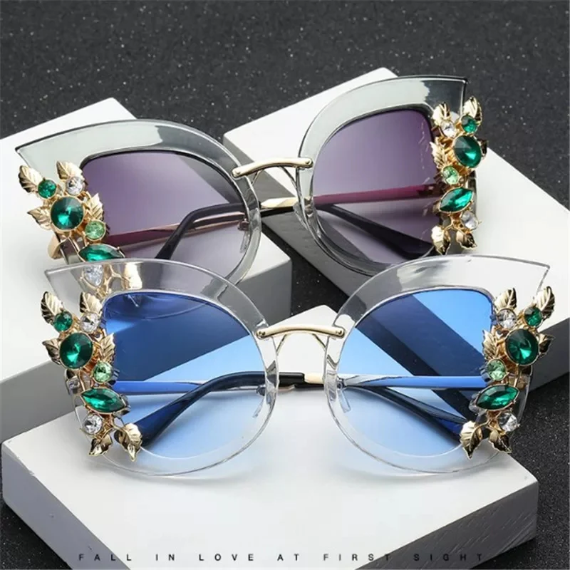 Flower Rhinestone Sunglas - Image 6