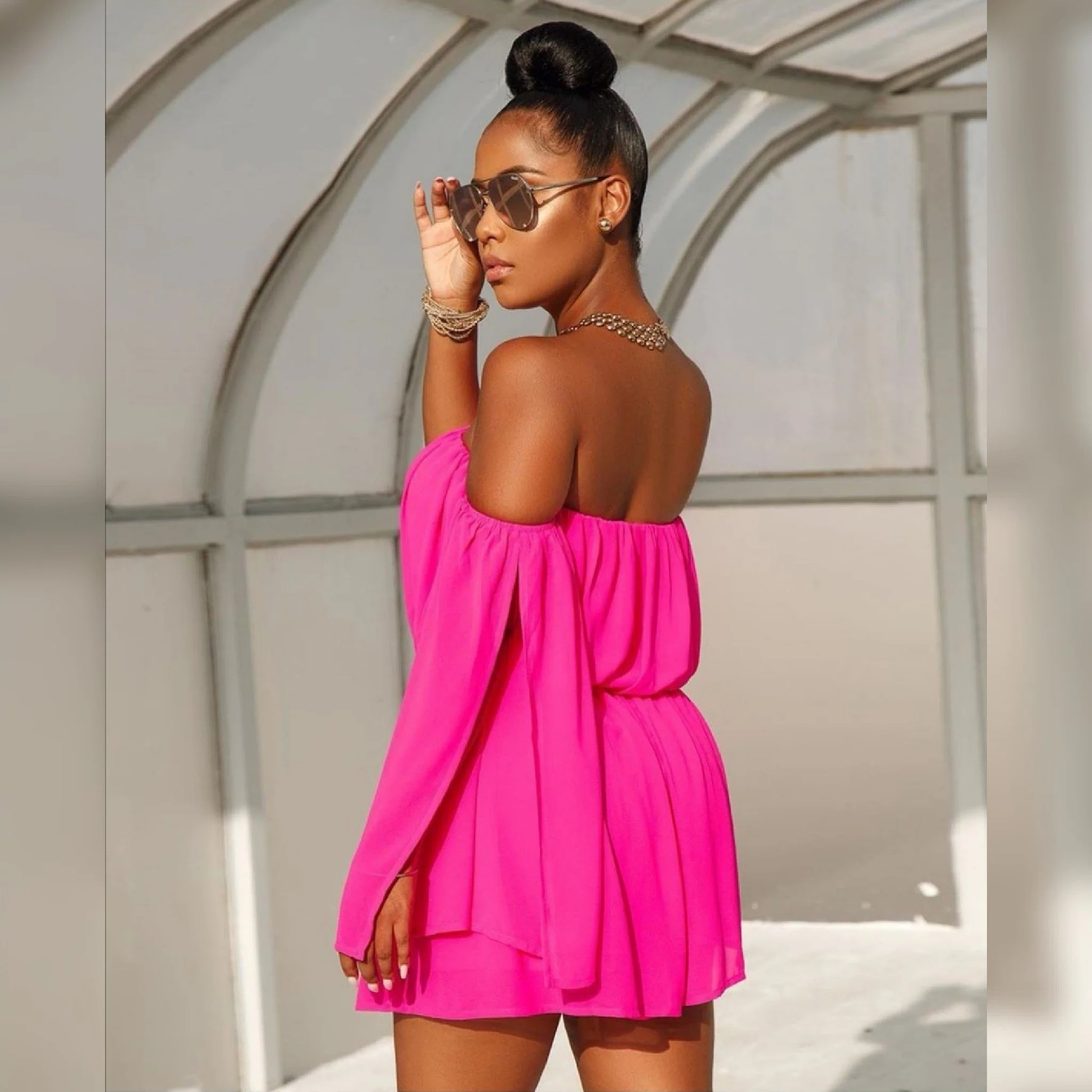 Off Shoulder Mini Jumpsuit  - Image 4