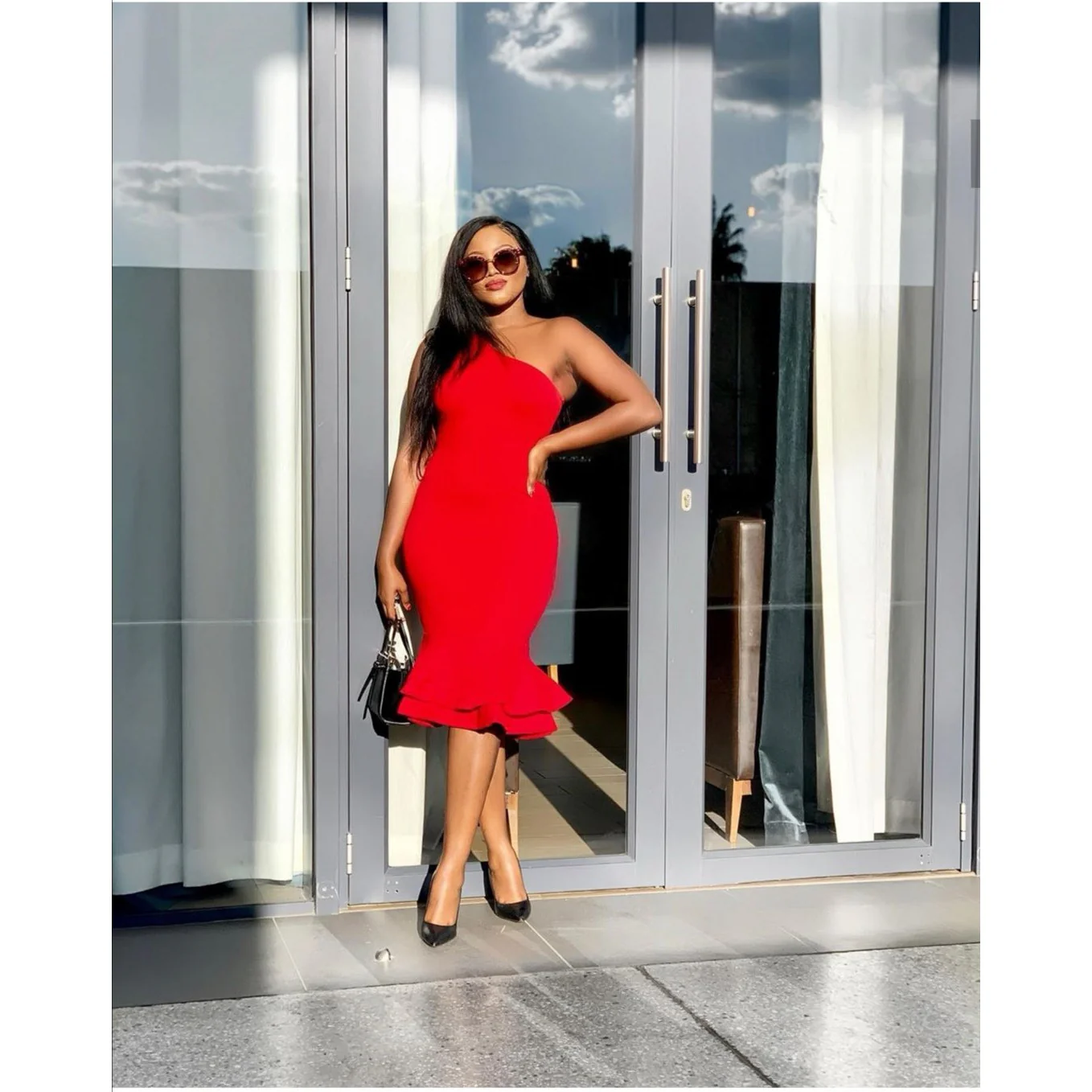 One Shoulder Cocktail Dress - Image 3