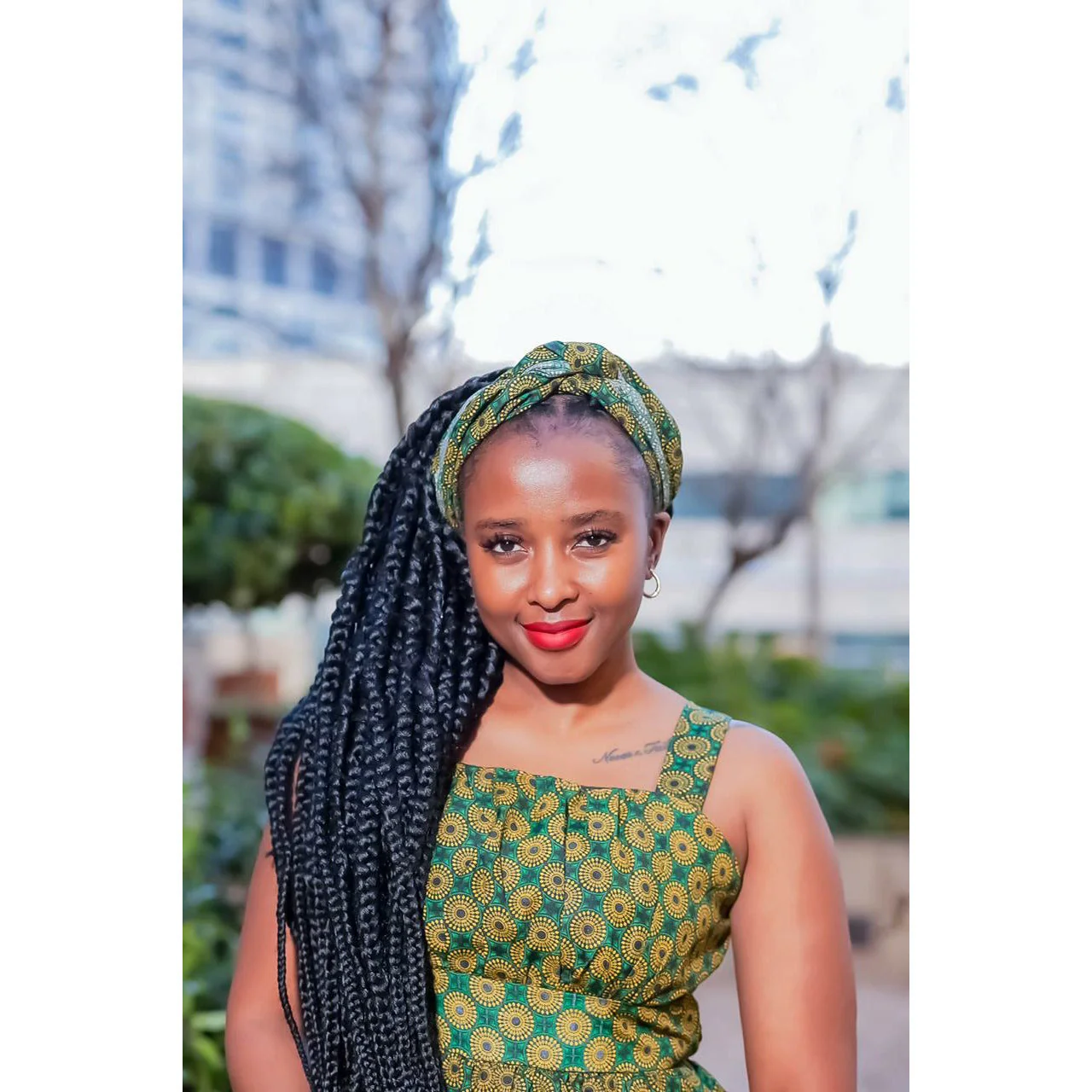 Sleeveless Mini Ankara Dress - Image 5