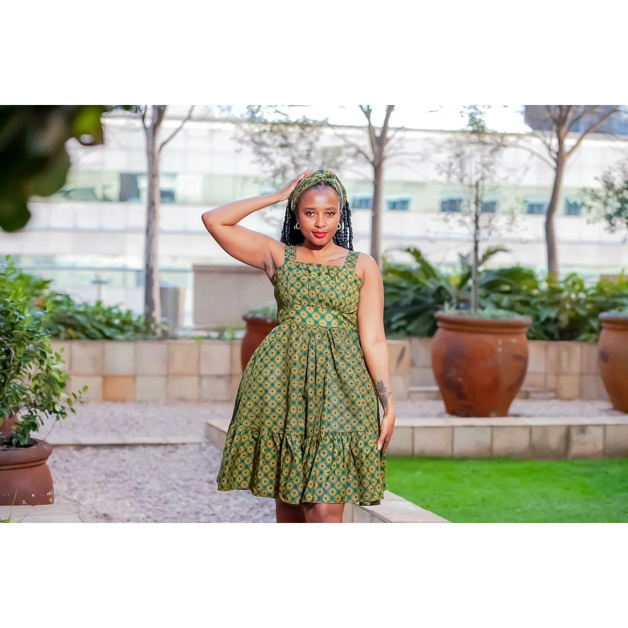 Sleeveless Mini Ankara Dress - Image 7