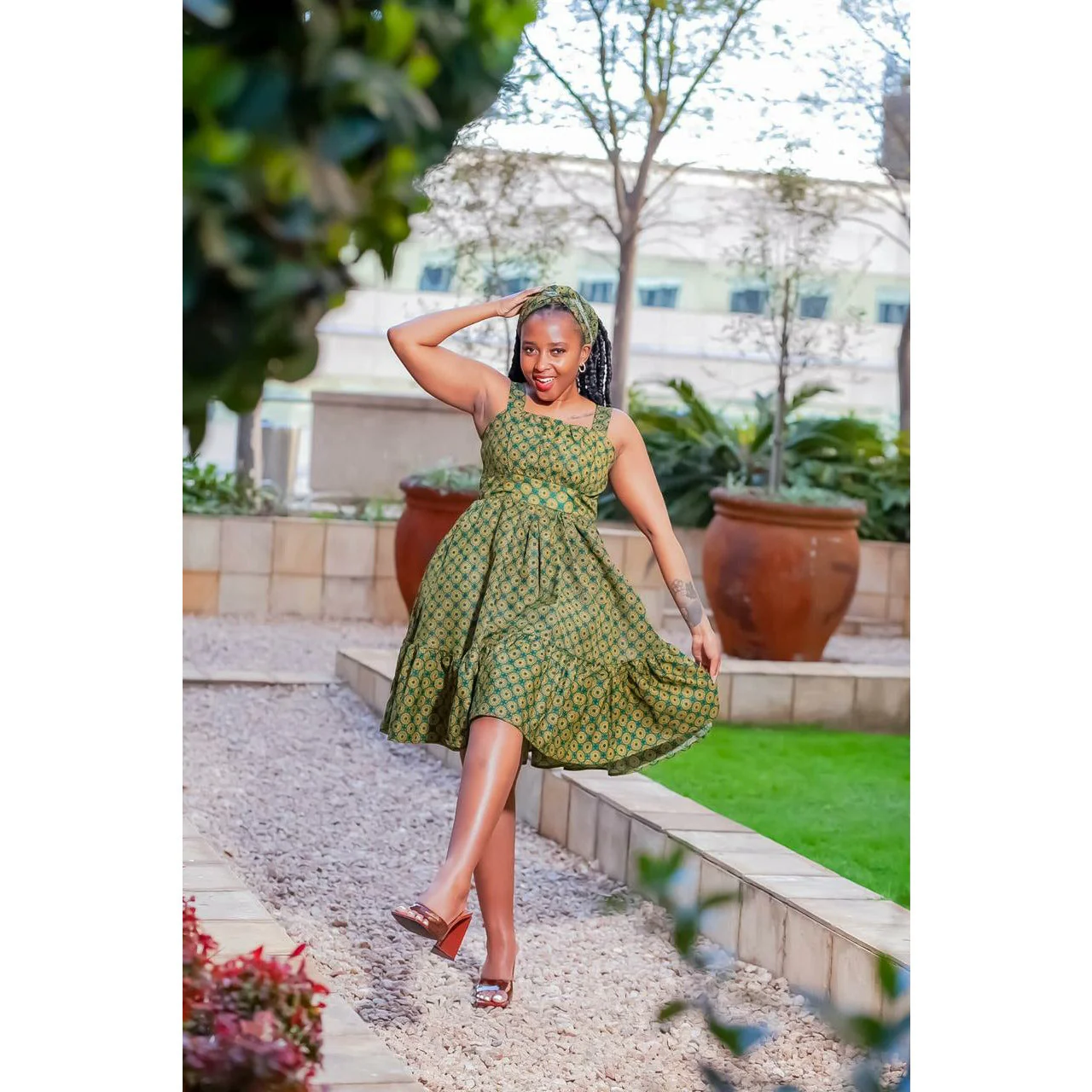 Sleeveless Mini Ankara Dress - Image 8