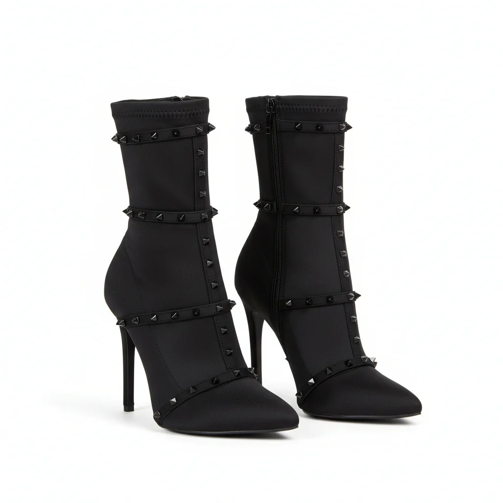 Studded Detail Sock Boots