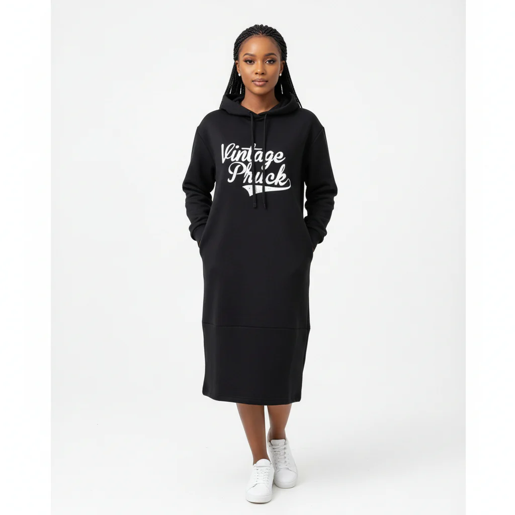 Vintage Hooded Sweater Dress - Image 2