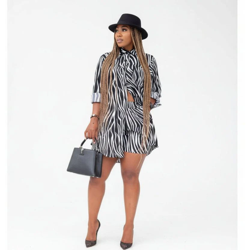 Zebra Print Shirt & Short Set - Image 2