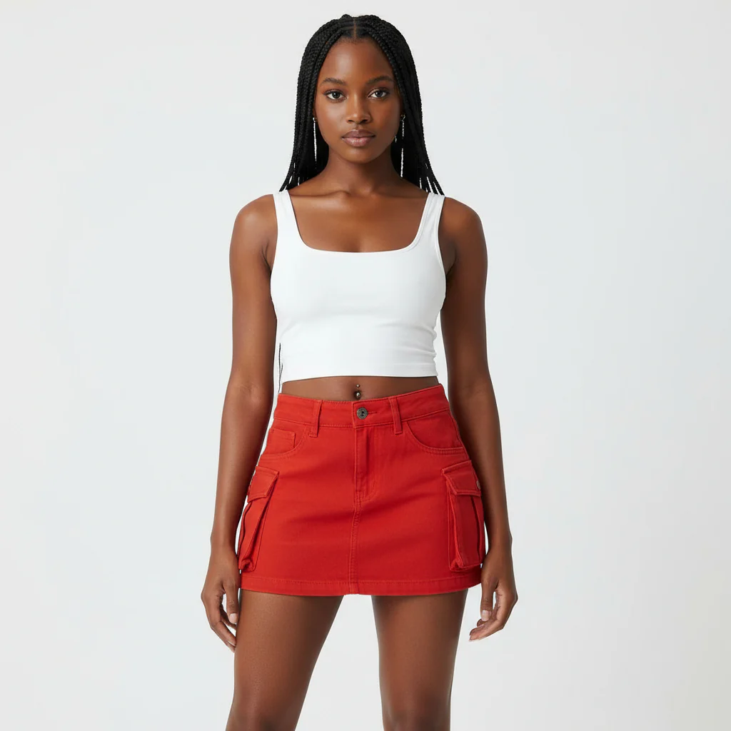 Side Pockets Mini Skirt - Image 2