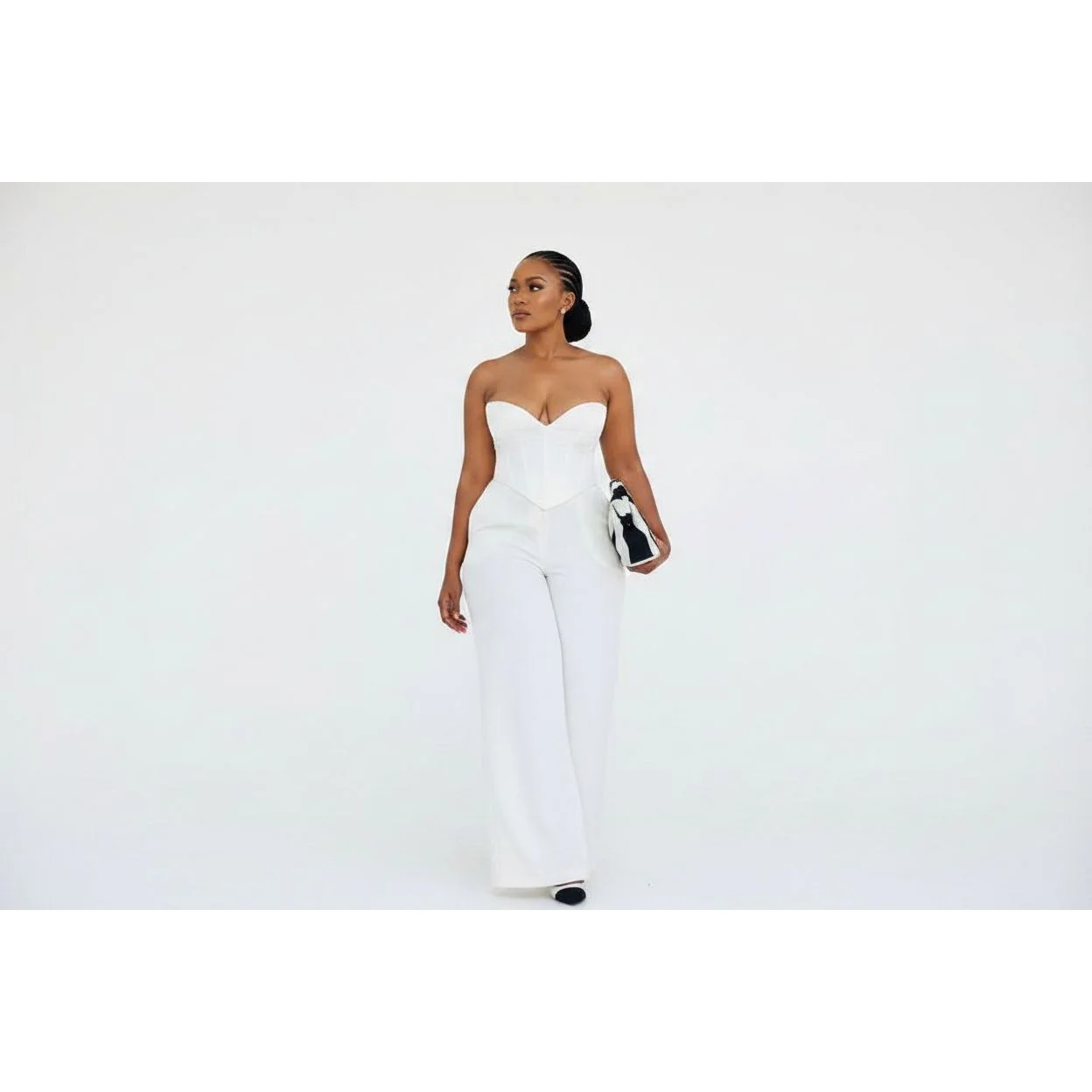 Corset Crop-Top and High waisted pants Set - Image 2