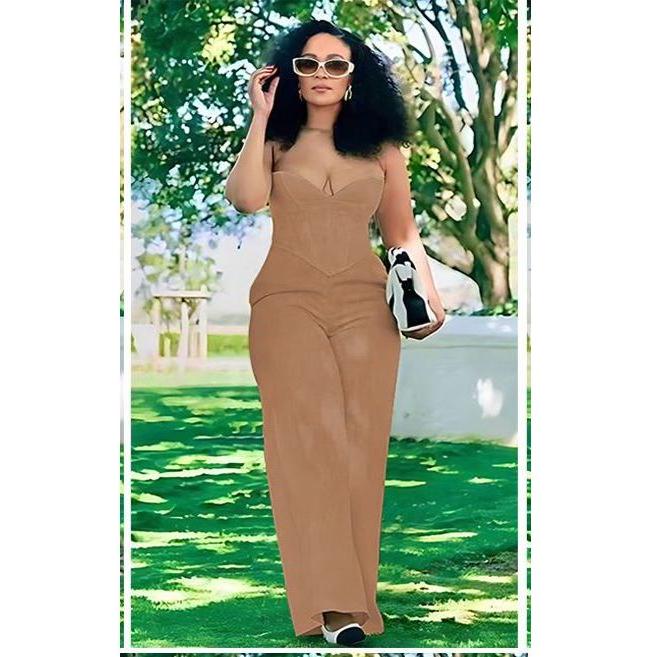Corset Crop-Top and High waisted pants Set - Image 3