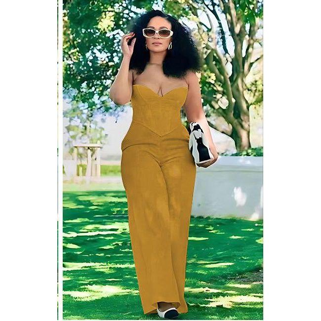 Corset Crop-Top and High waisted pants Set - Image 4