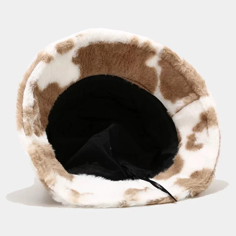 Cow Print Plush Bucket Hats. - Image 3