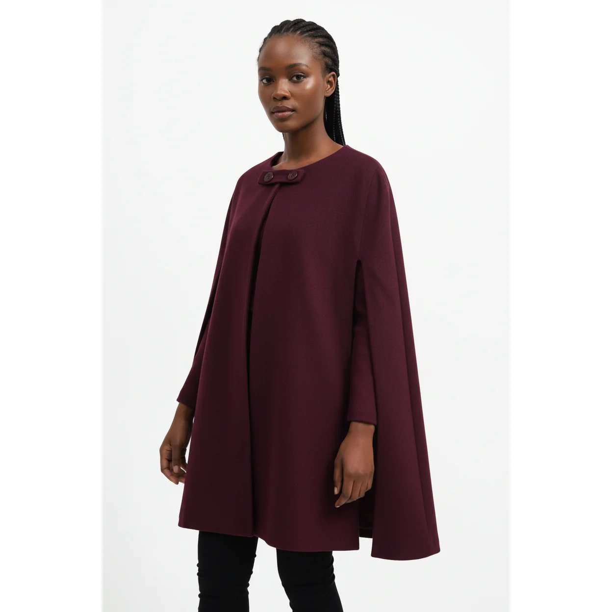 Collar Wool Trench Jacket - Image 3