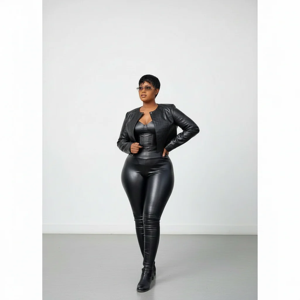 Crocodile  Print Long Sleeve Crop Jacket - Image 3