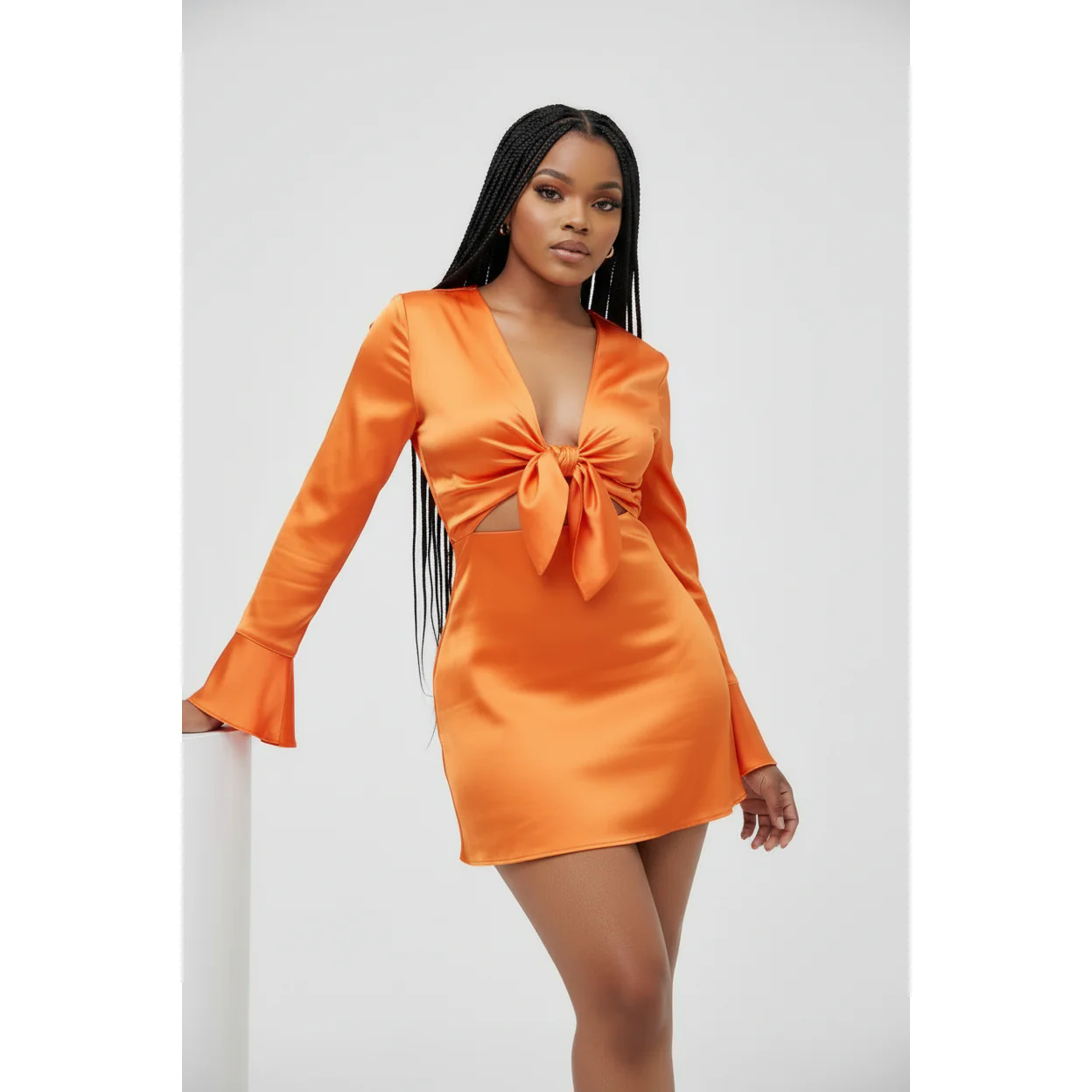 Sexy Long Sleeve Hollow Out Bodycon Dress