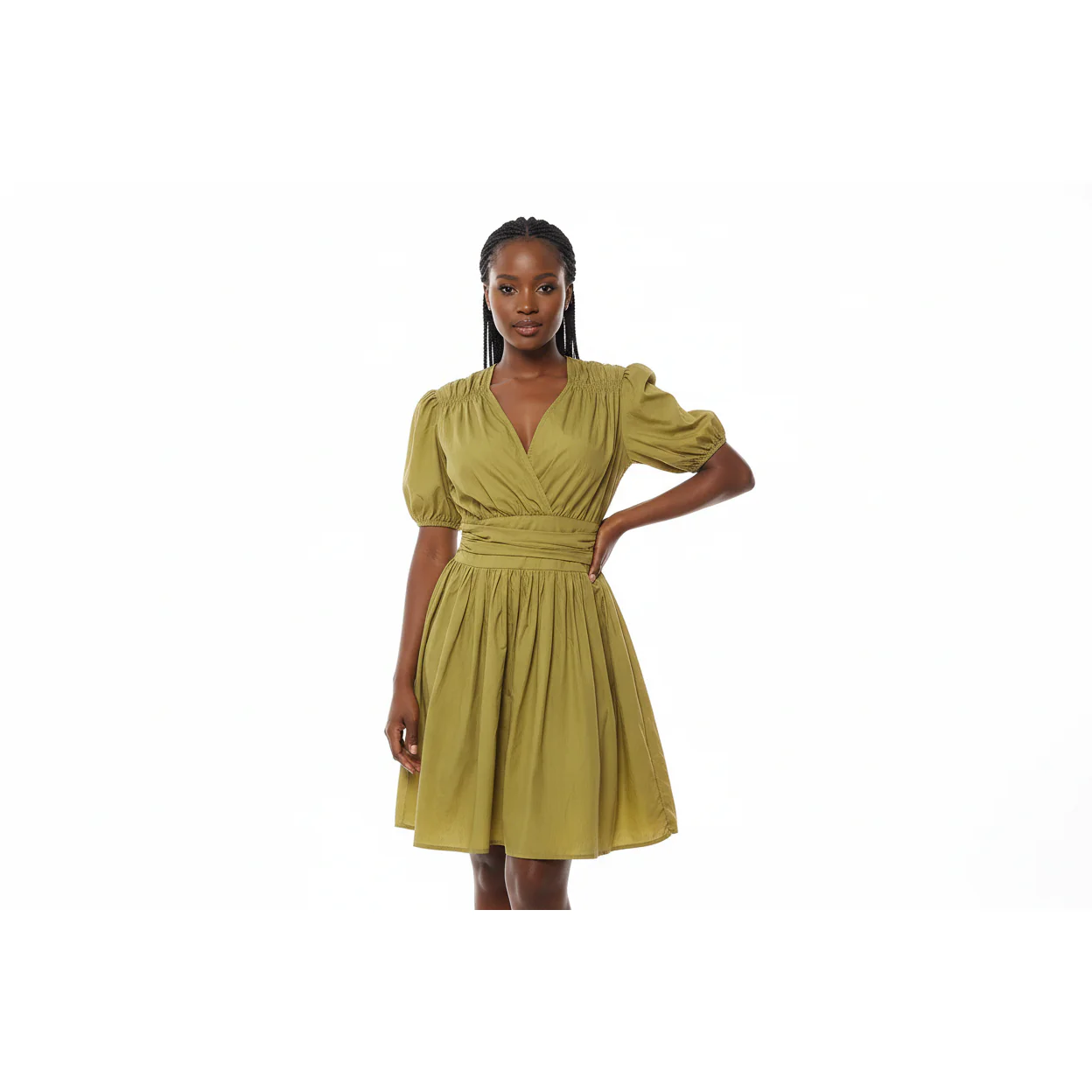 Deep V-Neck Mini Dress  - Image 4