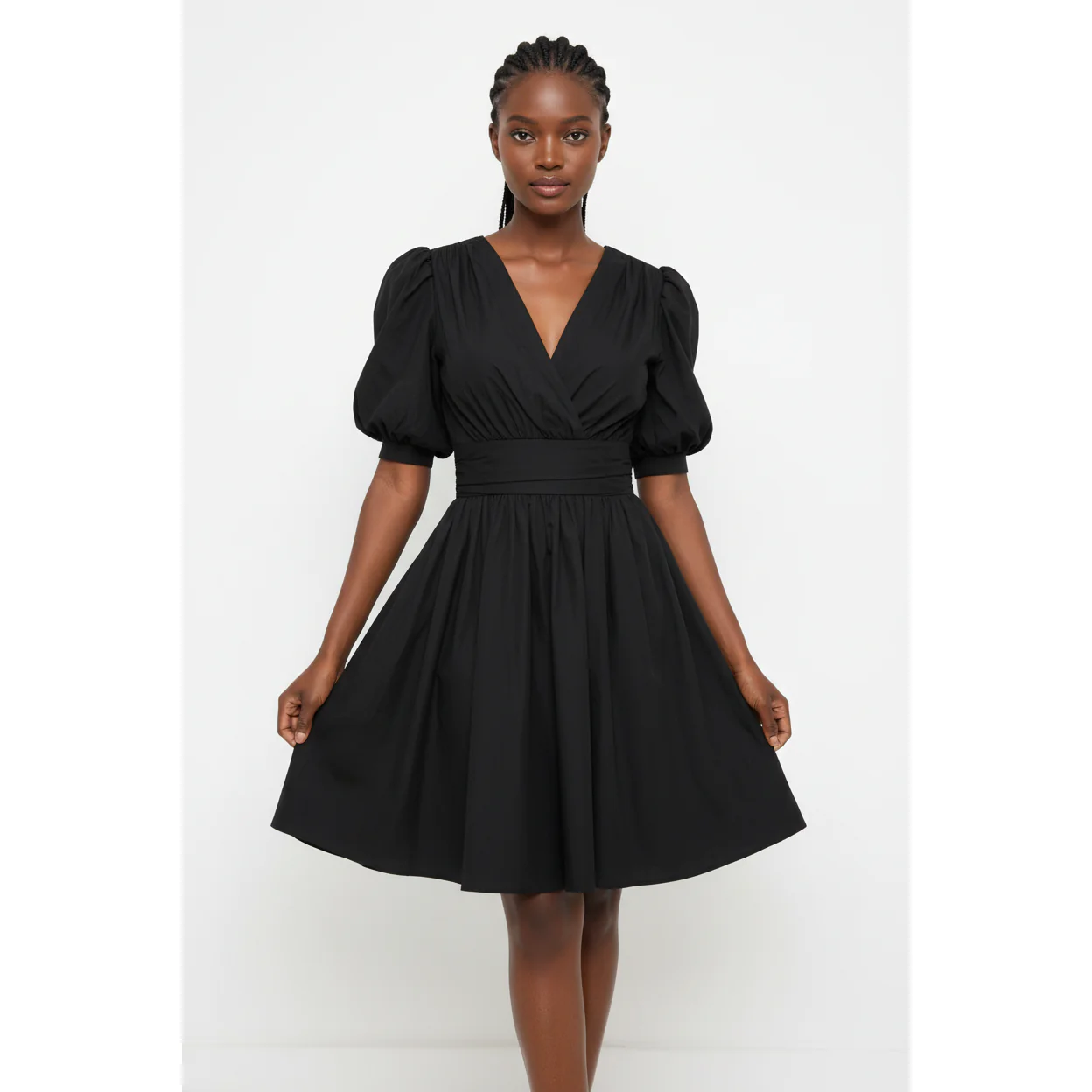 Deep V-Neck Mini Dress  - Image 5