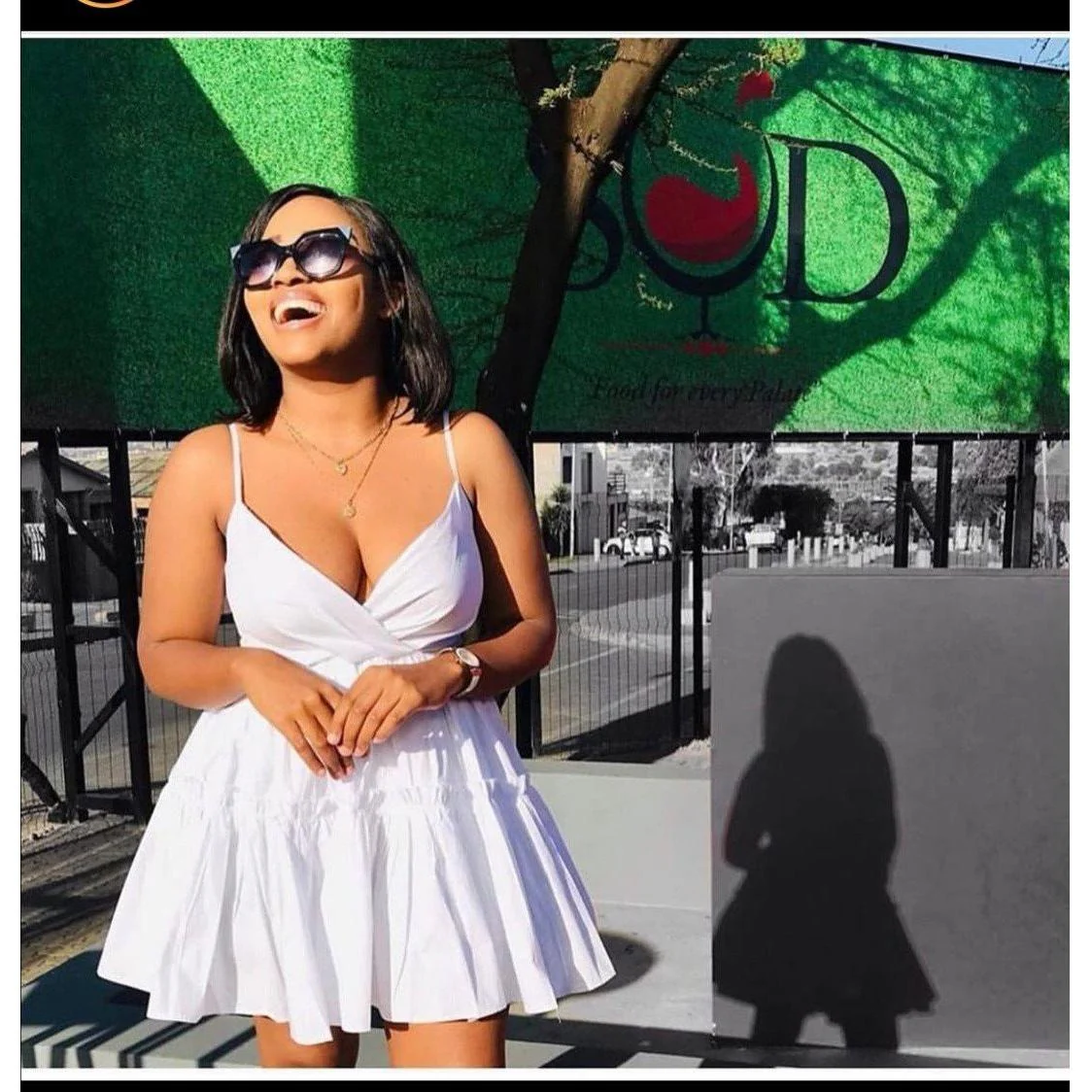 Deep V-Neck Mini Dress - Image 5
