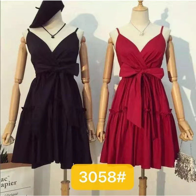 Deep V-Neck Mini Dress - Image 7