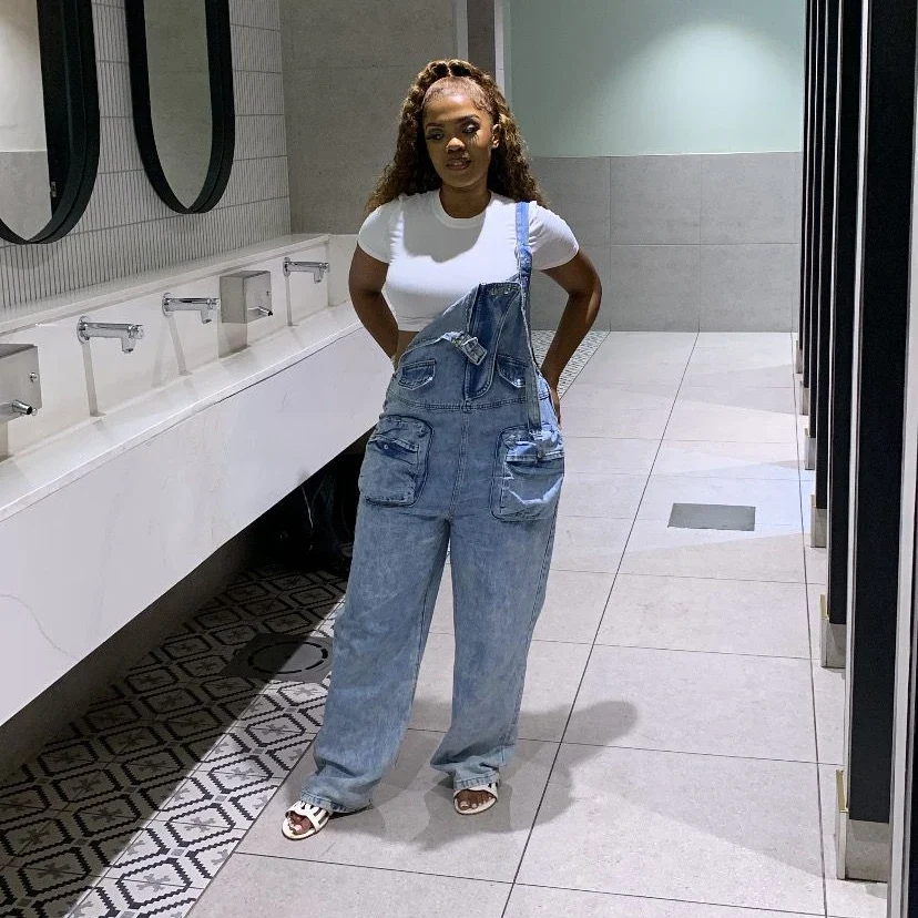 Denim Multi Pocket Jumpsuit - Image 4