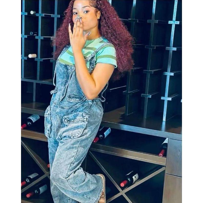 Denim Multi Pocket Jumpsuit - Image 5