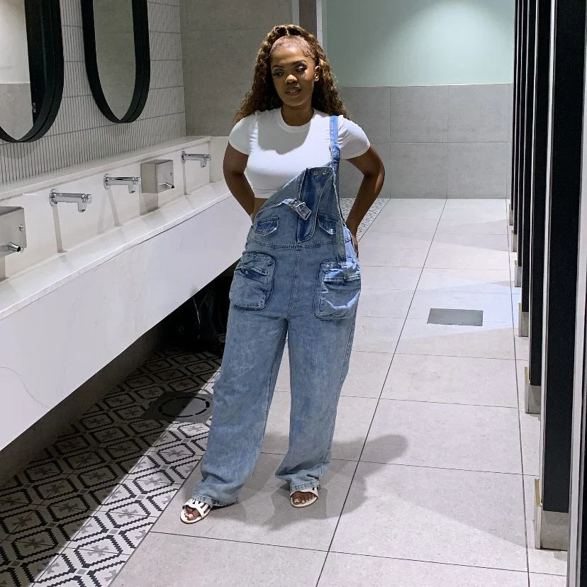 Denim Multi Pocket Jumpsuit - Image 8