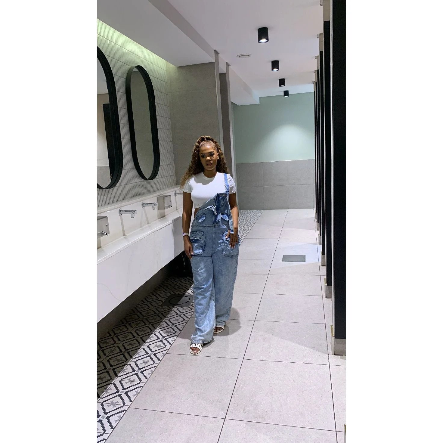 Denim Multi Pocket Jumpsuit - Image 9